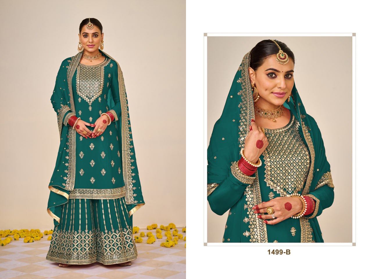 1499 Master Color Set Wedding Salwar SUits Catalog
